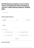 NCCER Electrical Module 2 Level 2 Motors&colon; Theory and Application EXAM Questions & Answers &vert; Latest Already Graded A&plus; UPDATE 2026