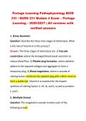 Portage Learning Pathophysiology BIOD 331 &sol; NURS 231 Module 4 Exam &ndash; Portage Learning &ndash; 2026&sol;2027 &vert; All versions with verified answers