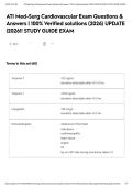 ATI Med-Surg Cardiovascular Exam Questions & Answers &vert; 100&percnt; Verified solutions &lpar;2026&rpar; UPDATE &vert;2026&excl;&excl; STUDY GUIDE EXAM