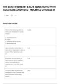 TIM EXAM MIDTERM EXAM&comma; QUESTIONS WITH ACCURATE ANSWERS &vert; MULTIPLE CHOICES &vert;&excl;&excl;
