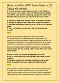 Mental Health&sol;Psych HESI Review Questions &lpar;50  Q study with rationale&rpar; 