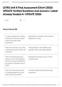 LETRS Unit 8 Final Assessment EXAM &lpar;2026&rpar; UPDATE Verified Questions And Answers &vert; Latest Already Graded A&plus; UPDATE &vert;2026