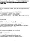Florida Real Estate State Exam COMPREHENSIVE QUESTIONS WITH MULTIPLE CHOICES &vert;VERIFIED & REVISED ANSWERS &lpar;NEW&rpar; 2025