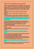 HESI V2 Health Assessment &ndash; Questions And Answers &lpar;Rated A&plus;&rpar;