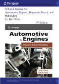 Solution Manual For Automotive Engines&colon; Diagnosis&comma; Repair&comma; and Rebuilding 9th Edition by Tim Gilles &comma; Tim LeVan&vert; Latest Version 