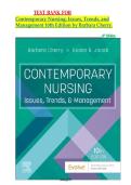 Test Bank For Contemporary Nursing&colon; Issues&comma; Trends&comma; and Management 10th Edition by Barbara Cherry &period;LATEST VERSION&period;