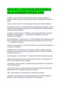 NFPA 921 & 1033 EXAM QUESTIONS & VALID ANSWERS PASSED 100&percnt;
