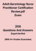 Adult-Gerontology Nurse Practitioner Certification Review 2026 PDF &vert; AGNP Board Exam Prep & Practice Questions
