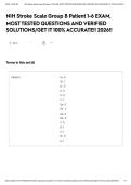 NIH Stroke Scale Group B Patient 1-6 EXAM&comma; MOST TESTED QUESTIONS AND VERIFIED SOLUTIONS&sol;GET IT 100&percnt; ACCURATE&excl;&excl; 2026&excl;&excl;