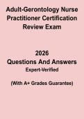 Adult-Gerontology Nurse Practitioner Certification Review PDF &vert; AGNP Board Exam Study Guide & Practice Questions