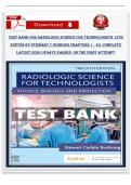 Test Bank for Radiologic Science for Technologists&comma; 12th Edition by Stewart C&period; Bushong &vert; All Chapters &vert; Verified Q&A &vert; Complete Guide