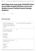 Stott Pilates Exam study guide COMPLETE EXAM Newest 2026 Complete Questions and Correct Detailed Answers &lpar;Verified Answers&rpar; &vert;Already Graded A&plus;