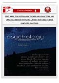 Test Bank for Psychology&colon; Themes and Variations&comma; 3rd Canadian Edition by Wayne Weiten &vert; All Chapters &vert; Verified Q&A &vert; Complete Guide