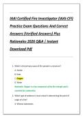 Compilation Bundle for IAAI Certified Fire Investigator &lpar;IAAI-CFI&rpar; Exams &ndash; 100 Practice Questions And Correct Answers &lpar;Verified Answers&rpar; Plus Rationales 2026 Q&A &vert; Instant Download Pdf