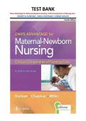 Davis Advantage for Maternal-Newborn Nursing Test Bank 4th Edition &vert; Durham&comma; Chapman & Miller &vert; All Chapters