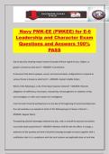 Navy PMK-EE &lpar;PMKEE&rpar; for E-6 Leadership and Character Exam Questions and Answers 100&percnt; PASS
