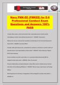 Navy PMK-EE &lpar;PMKEE&rpar; for E-6 Professional Conduct Exam Questions and Answers 100&percnt; PASS