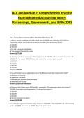 ACC 405 Module 7&colon; Comprehensive Practice Exam Advanced Accounting Topics&colon; Partnerships&comma; Governments&comma; and NPOs 2025