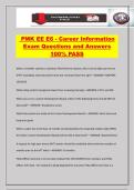 PMK EE E6 - Career Information Exam Questions and Answers 100&percnt; PASS