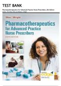 Pharmacotherapeutics for Advanced Practice Nurse Prescribers Test Bank 6th Edition &vert; Woo & Wright &vert; All Chapters