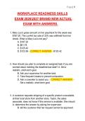 WORKPLACE READINESS SKILLS   EXAM 20262027 BRAND NEW ACTUAL  EXAM WITH ANSWERS&period; 