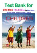 Test Bank for Children 15th Edition by Kirby Deater-Deckard John W&period; Santrock&comma; Jennifer Lansford isbn-9781260726794