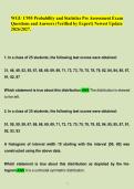 WGU C955 Probability and Statistics Pre Assessment Exam Questions and Answers &lpar;Verified by Expert&rpar; Newest Update 2026&sol;2027&period;