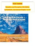 Test Bank &vert; Sensation & Perception&comma; 10th Edition &vert; Goldstein & Brockmole &vert; Verified Q&A &vert; Updated  2026