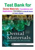 Test Bank for Dental Materials&colon; Foundations and Applications 11th Edition by John M&period; Powers and John C&period; Wataha isbn-9780323316378