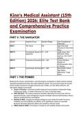 2026&sol;2027 Kinn's Medical Assistant &lpar;15th Edition&rpar; Complete Elite Test Bank & Practice Exam &vert; With Detailed Rationales
