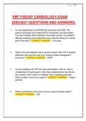 EMT FISDAP CARDIOLOGY EXAM   20262027 QUESTIONS AND ANSWERS&period;