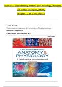 Understanding Anatomy and Physiology&comma; 3rd Edition &ndash; Complete Test Bank by Thompson