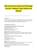 BIOL 252 Human Anatomy & Physiology II w&sol;Lab &vert; Module 1 Exam Review real 202526