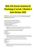 BIOL 252&colon; Human Anatomy & Physiology II w&sol;Lab Module 2 Practice Exam&colon; The Cardiovascular System 2026 latest&excl;&excl;&excl;