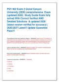 PSY-362 Exam 2 Grand Canyon  University &lpar;2026&rpar; comprehensive  Exam  &lpar;updated 2026&rpar;  Study Guide Exam fully  solved With Correct Verified AND  Detailed Solutions  & updated 2026  &lpar;latest version verified for accuracy&rpar; &vert;  20262027 Latest&excl;&excl; Update Gu