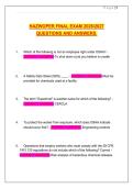 HAZWOPER FINAL EXAM 20262027  QUESTIONS AND ANSWERS&period; 