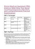 TEST BANK&colon; Kinn's Medical Assistant &lpar;15th Edition&rpar; 2026&sol;2027 &vert; Comprehensive Exam & Rationales 
