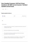 Navy Hospital Corpsman&comma; HCB Test 5 Exam Questions with 100&percnt; Correct Answers &vert; Verified &vert; Updated &lpar;Actual Exam&rpar;