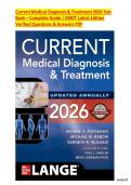 Current Medical Diagnosis & Treatment 2026 Test Bank &ndash; Complete Guide &vert; CMDT Latest Edition Verified Questions & Answers PDF&period; ISBN&colon;9781266135545