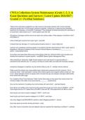 CWEA Collections System Maintenance &lpar;Grade 1&comma; 2&comma; 3&comma; 4&rpar; Exam Questions and Answers &vert; Latest Update 2026&sol;2027 &vert; Graded A&plus; &lpar;Verified Solutions&rpar;