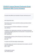 CSLB B License General Contractor Exam Questions With Correct Answers