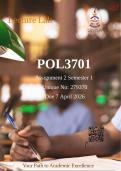 POL3701 Assignment 2 2026 Semester 1 &lpar;279370&rpar; Due 7 April 2026