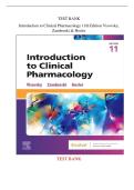TEST BANK Introduction to Clinical Pharmacology &lpar;11TH ED&rpar; by Visovsky&comma; Zambroski & Hosler 