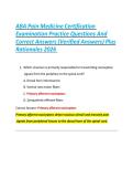 ABA Pain Medicine Certification Examination Practice Questions And Correct Answers &lpar;Verified Answers&rpar; Plus Rationales 2026