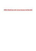 NR601 Week6 Quiz with Correct Answers Verified 2026
