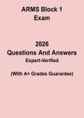 ARMS Block 1 Exam Review PDF &vert; Certification Practice Test & Study Guide