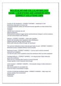 MOLECULAR AND CELLULAR BIOLOGY - EXAM 1 TEST BANK 6 QUESTION AND ANSWERS WITH CORRECT SOLUTIONS