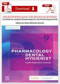 Test Bank For Applied Pharmacology for The Dental Hygienist 9th Edition by Elena Bablenis Haveles