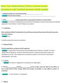 New York State Notary Public License Exam Questions with Verified Answers 2026 update