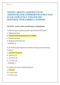 NORTH CAROLINA ASSISTED LIVING ADMINISTRATOR COMPREHENSIVE PRACTICE EXAM COMPLETELY UPDATED 2026 QUESTIONS WITH CORRECT ANSWERS
